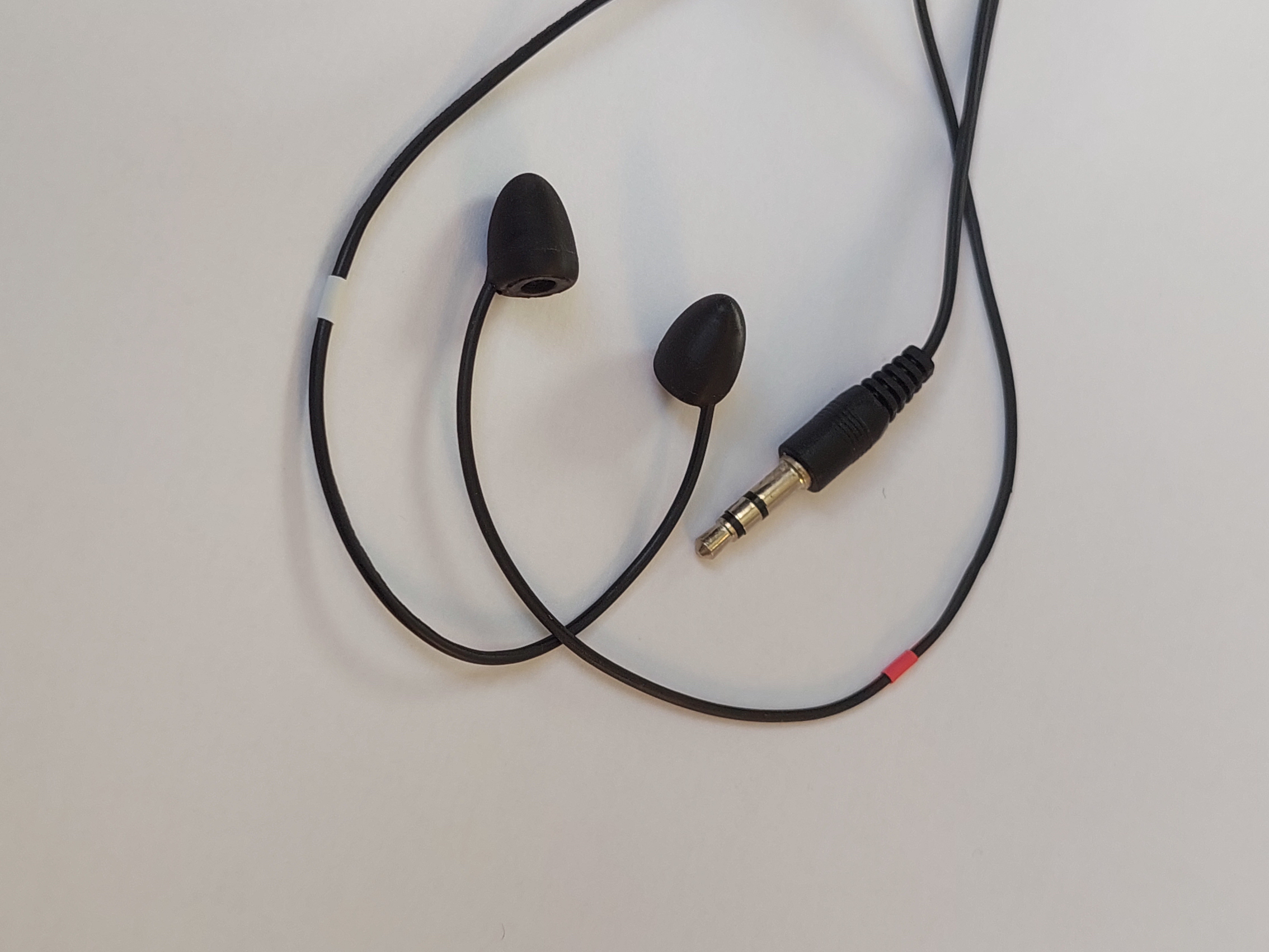 EarEqual BCR left and right earpieces with the TRS cable and embedded measurement microphones