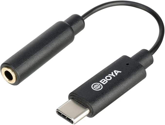 BOYA BY-K4 USB-C to 3.5 mm TRS female microphone adapter
